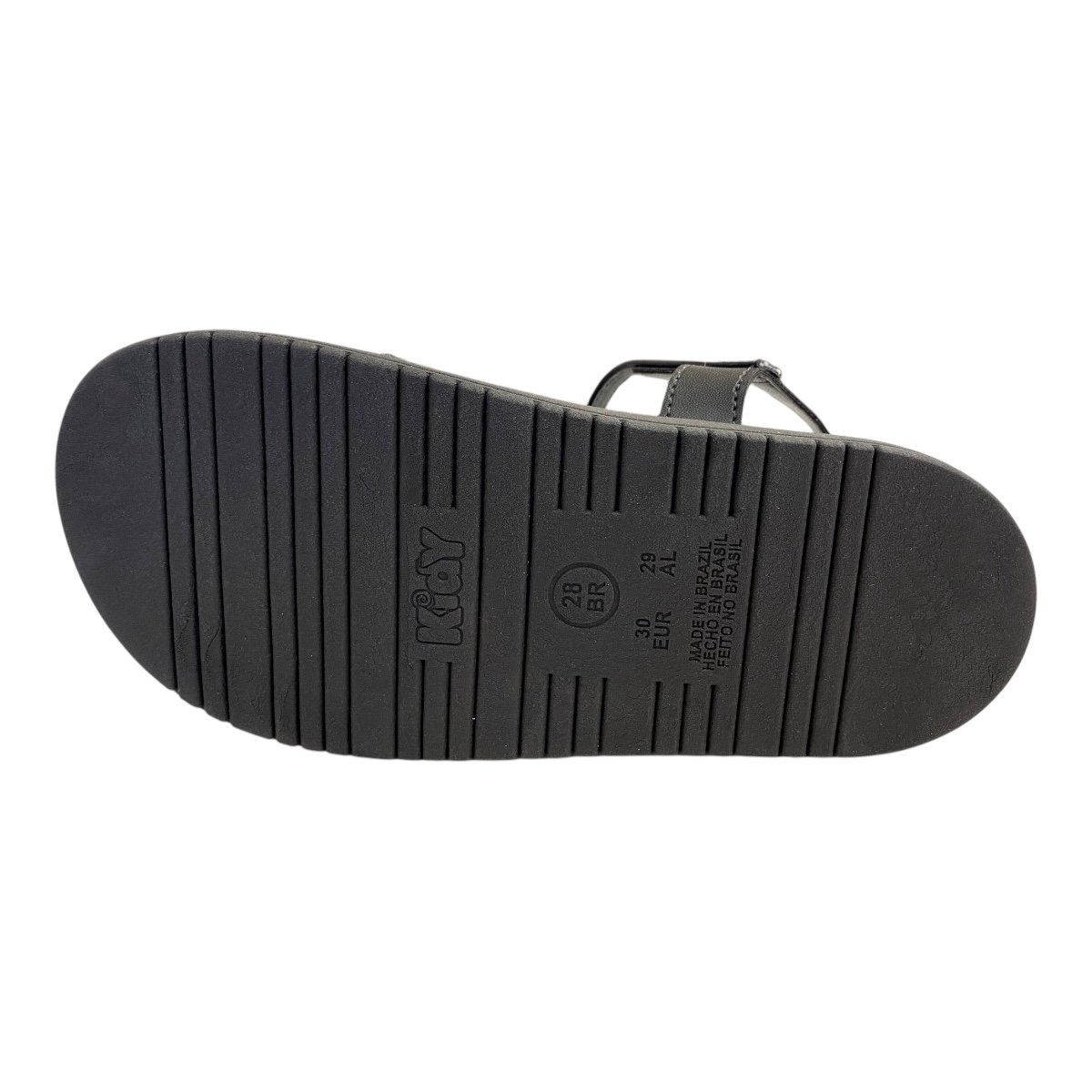 Sandalia Papete Infantil Menina Kidy Brilho Strass Colorido 440.0003.0007 Preto Preto 3