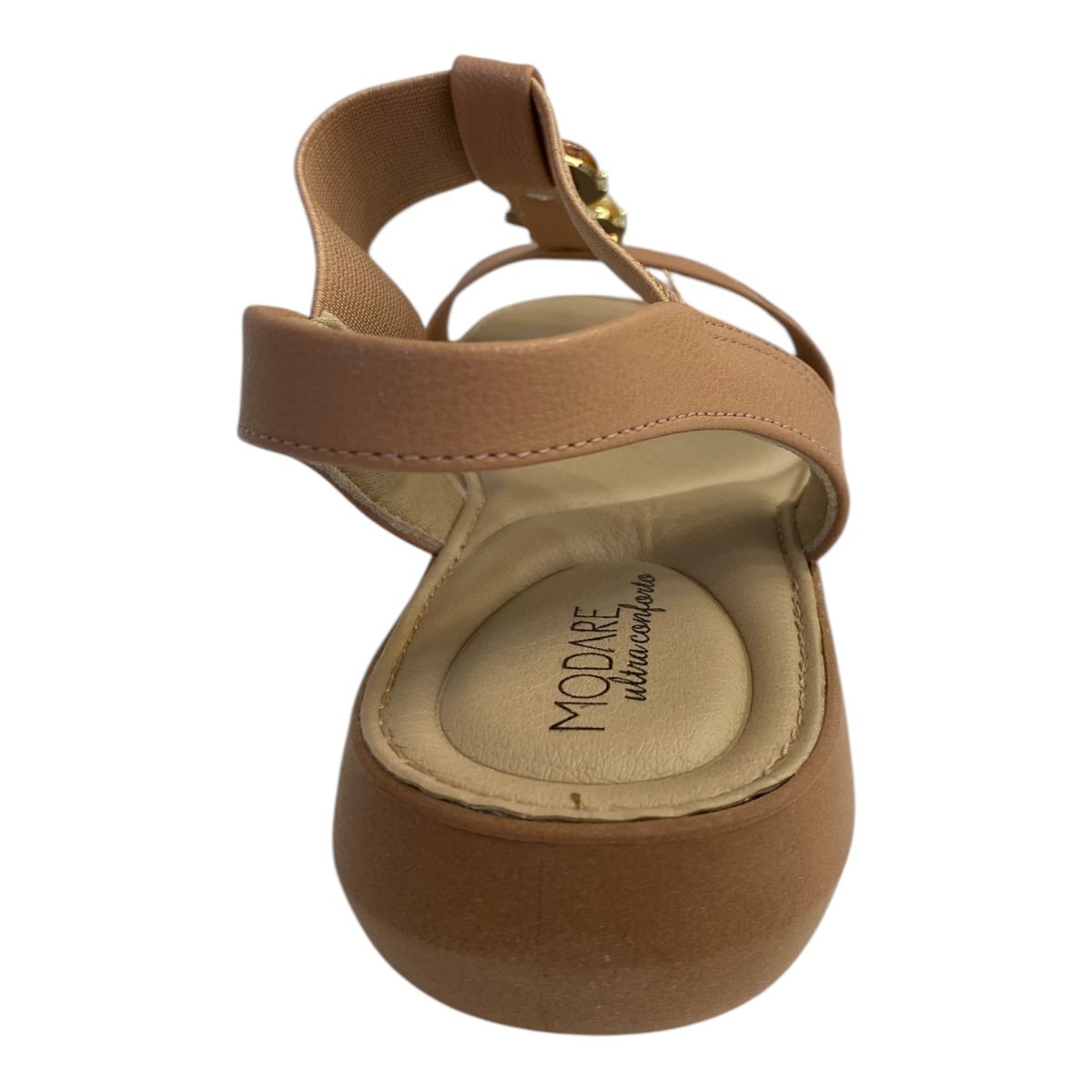 Sandalia Feminino Modare Ultraconforto Calce Fácil Pedras 7199.103 Nude Marrom 4