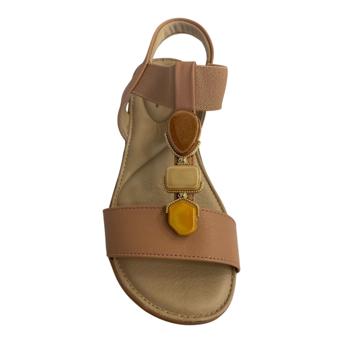 Sandalia Feminino Modare Ultraconforto Calce Fácil Pedras 7199.103 Nude Marrom 6