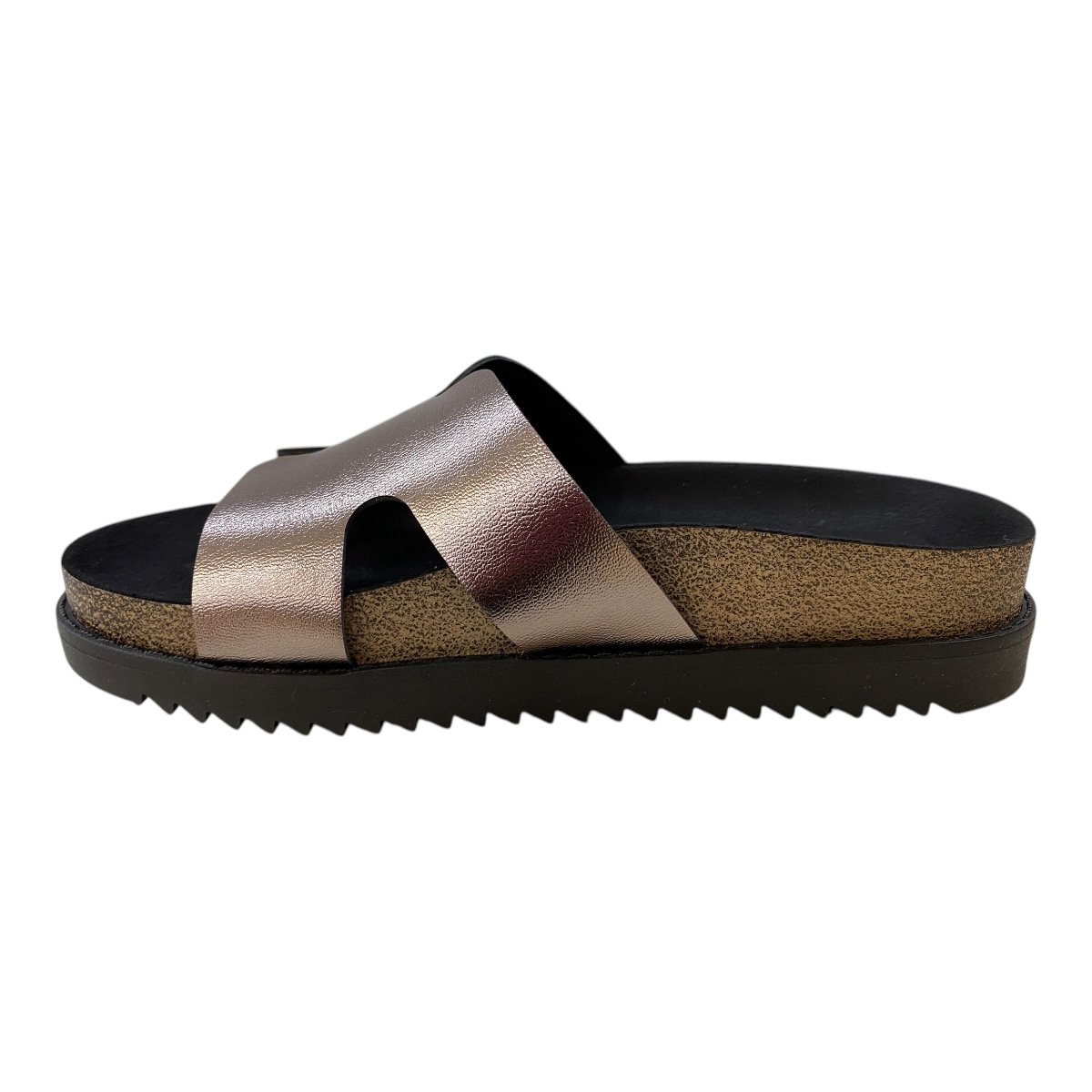 Papete Feminino Moleca Metalizado Brilho Camurça 5500.100 Grafite 5