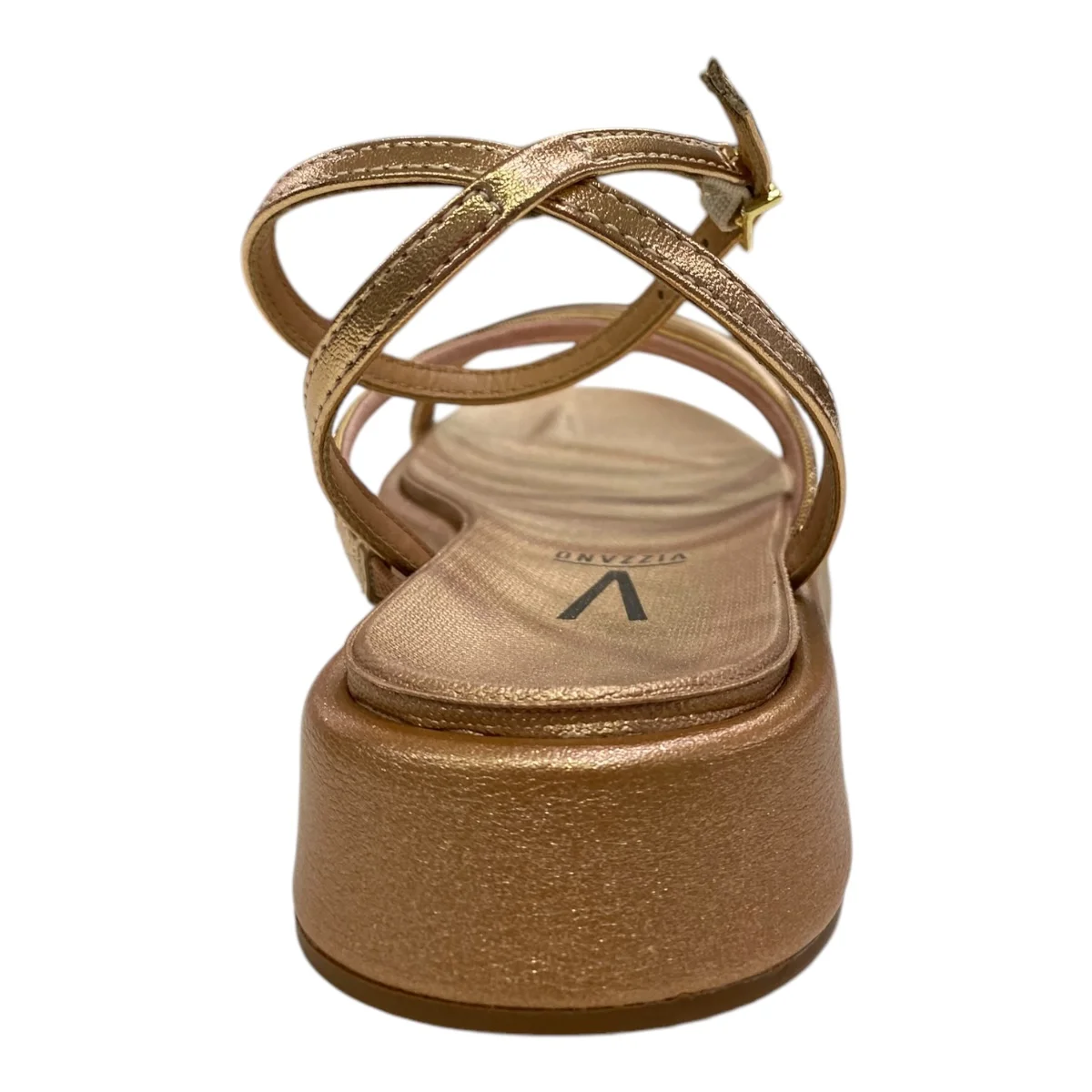 Papete Feminino Vizzano Tiras Brilho Strass Metalizada 6506.207 Dourado Dourado 5