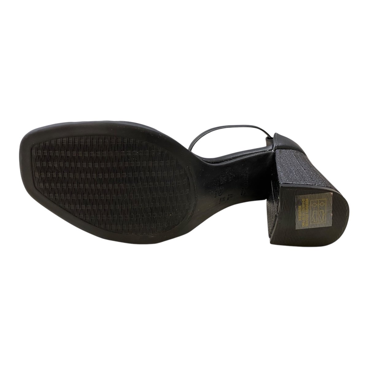 Sandalia Feminino Ramarim Conforto Salto Tiras Trançada  24-41206 Preto Preto 3