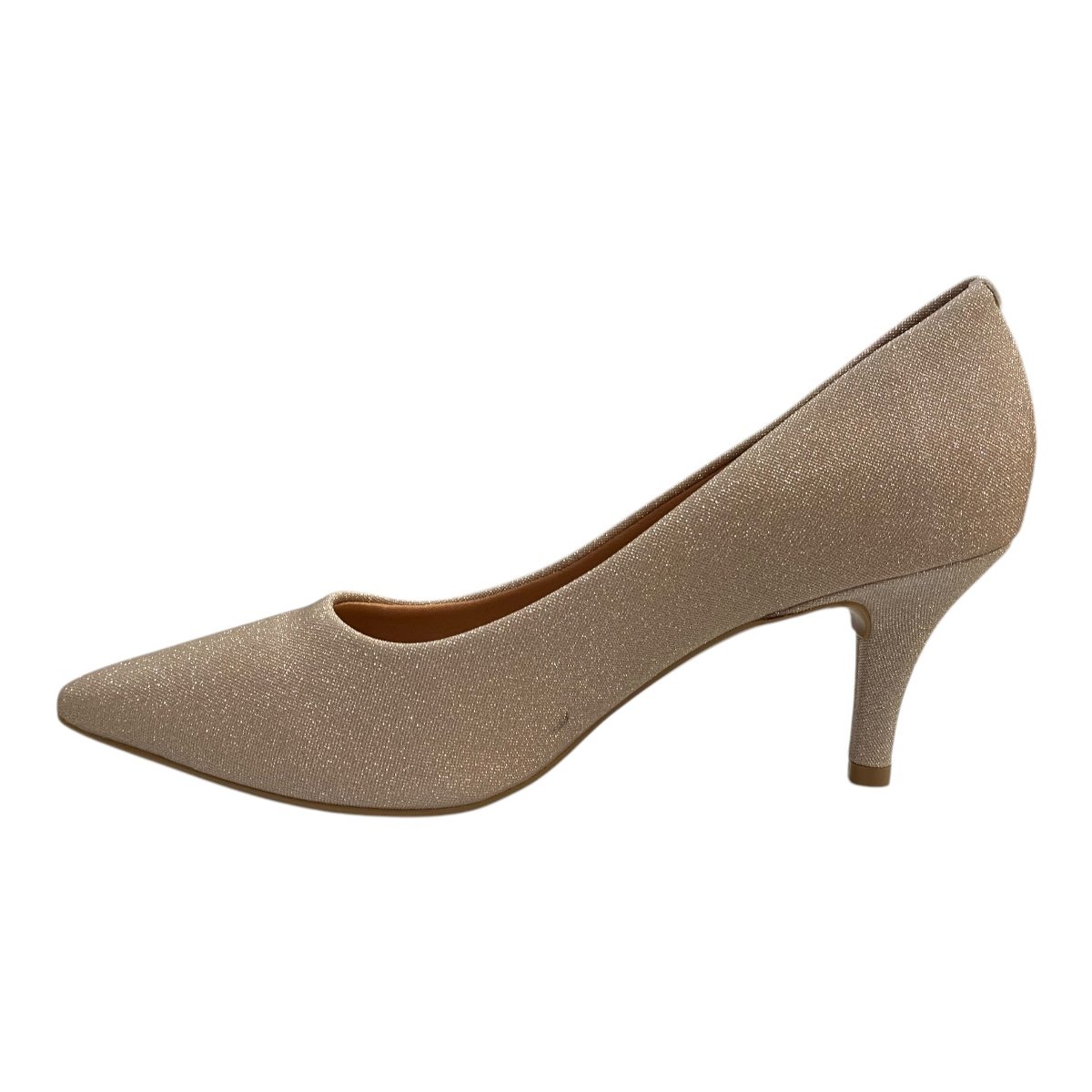 Sapato Feminino Scarpin Vizzano Casual Salto Médio 1185.702 Dourado Dourado 4