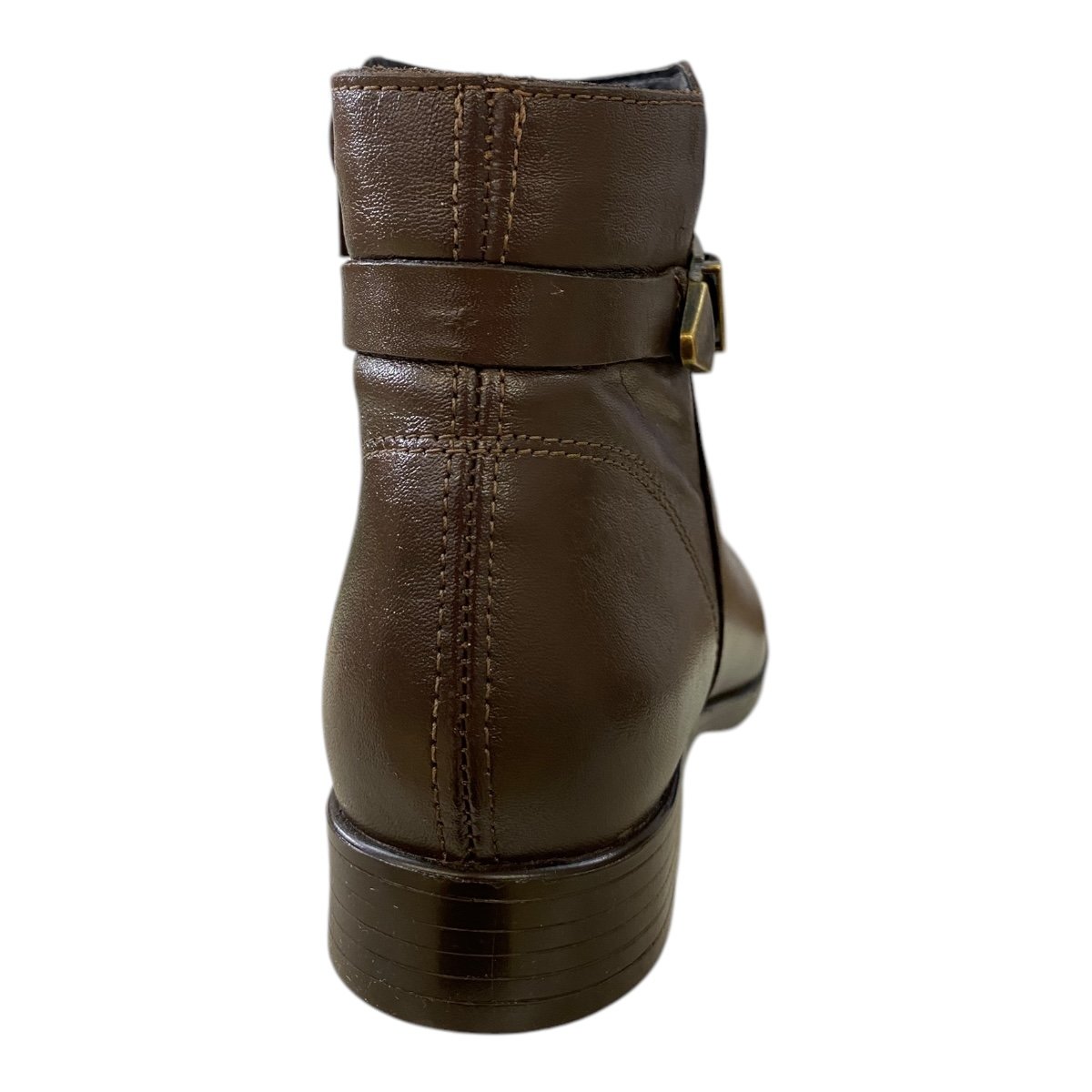 Bota Coturno Feminino New Born Couro Legítimo Fivela 9858 Marrom Marrom 5