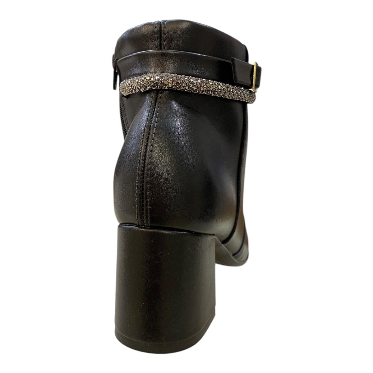 Bota Coturno Feminino Beira Rio Pelica Fivela Strass 9076.107 Preto Preto 5