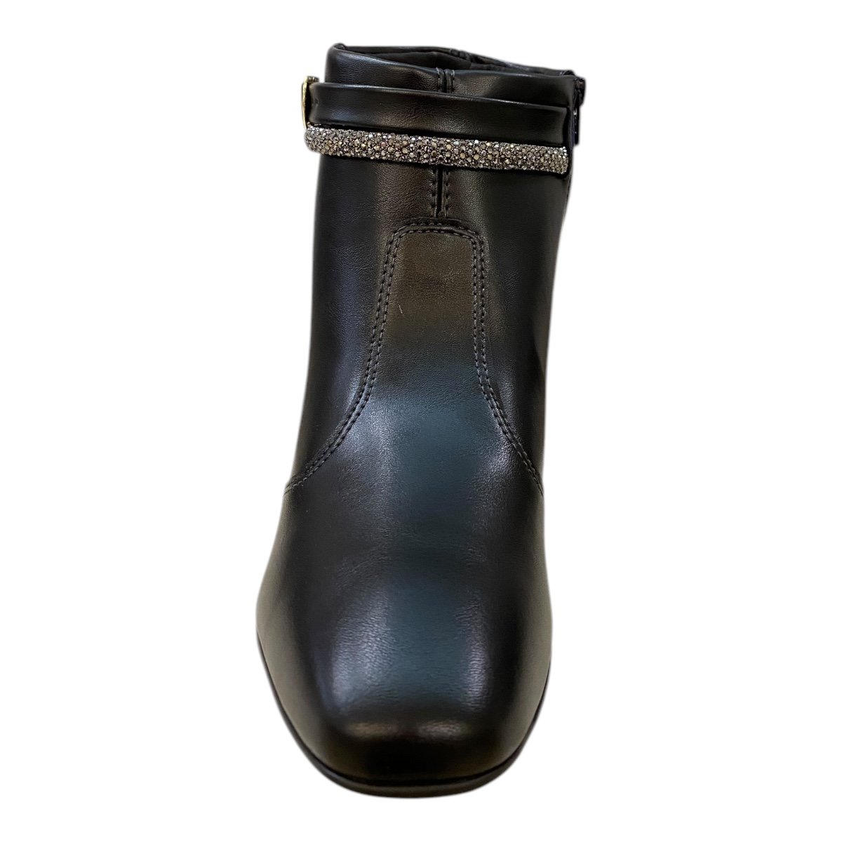 Bota Coturno Feminino Beira Rio Pelica Fivela Strass 9076.107 Preto Preto 6