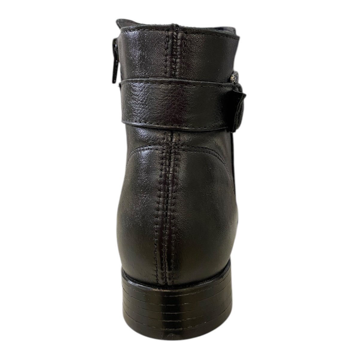 Bota Coturno Feminino New Born Couro Legítimo Fivela 9868 Preto Preto 5