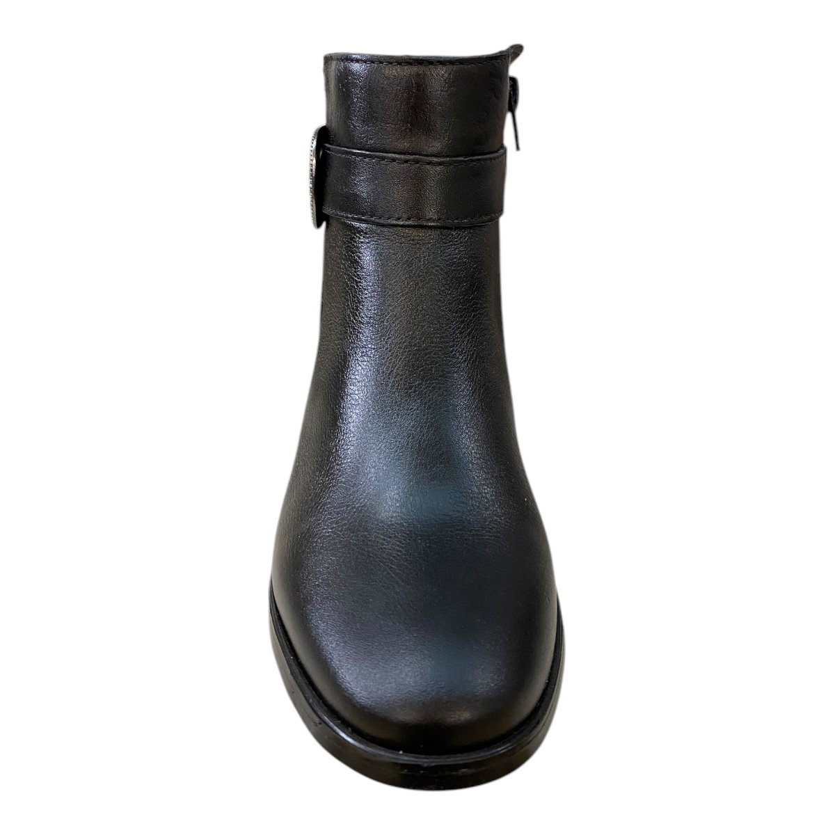 Bota Coturno Feminino New Born Couro Legítimo Fivela 9868 Preto Preto 6