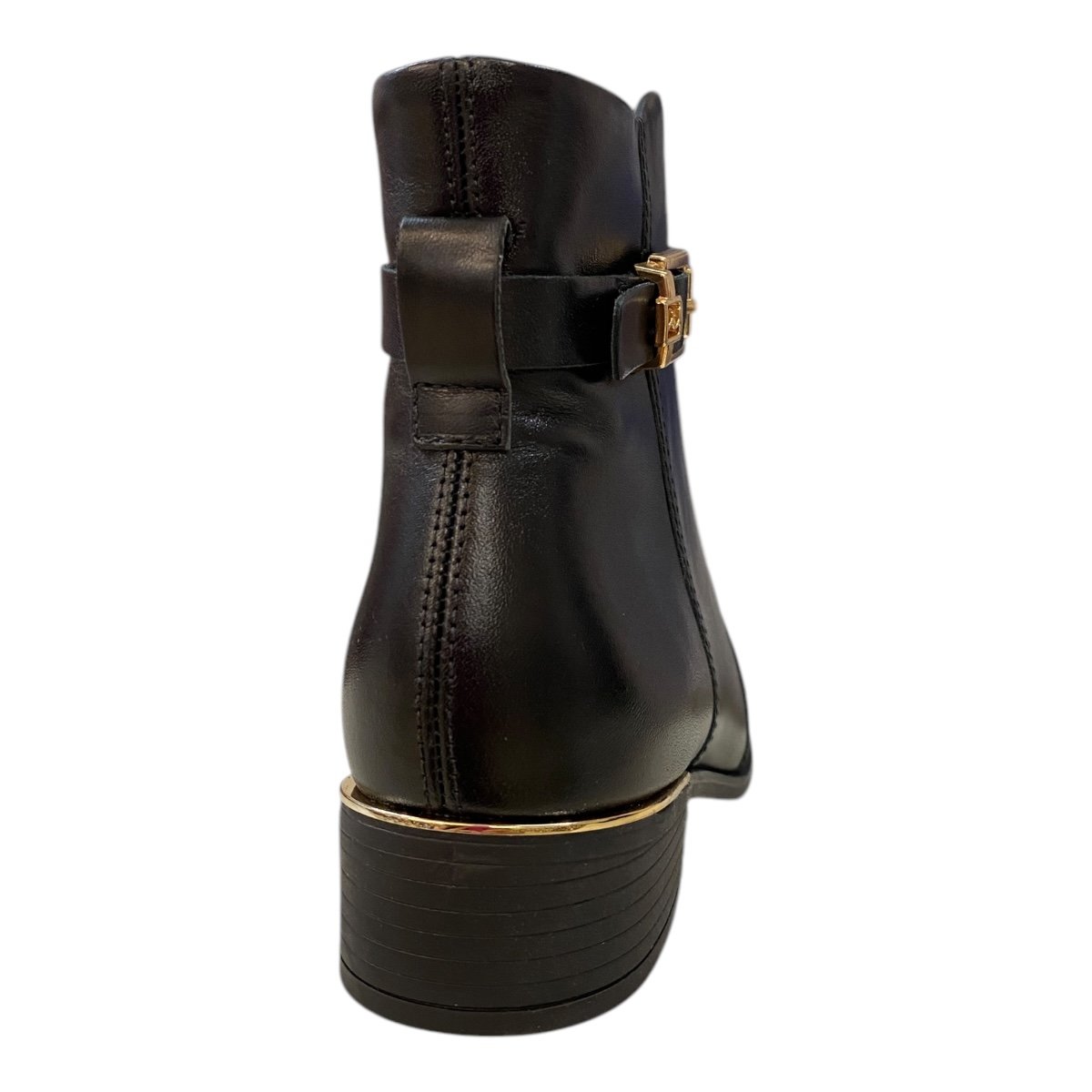 Bota Coturno Feminino Ramarim Confort Fivela Salto Baixo 2453104 Preto Preto 5