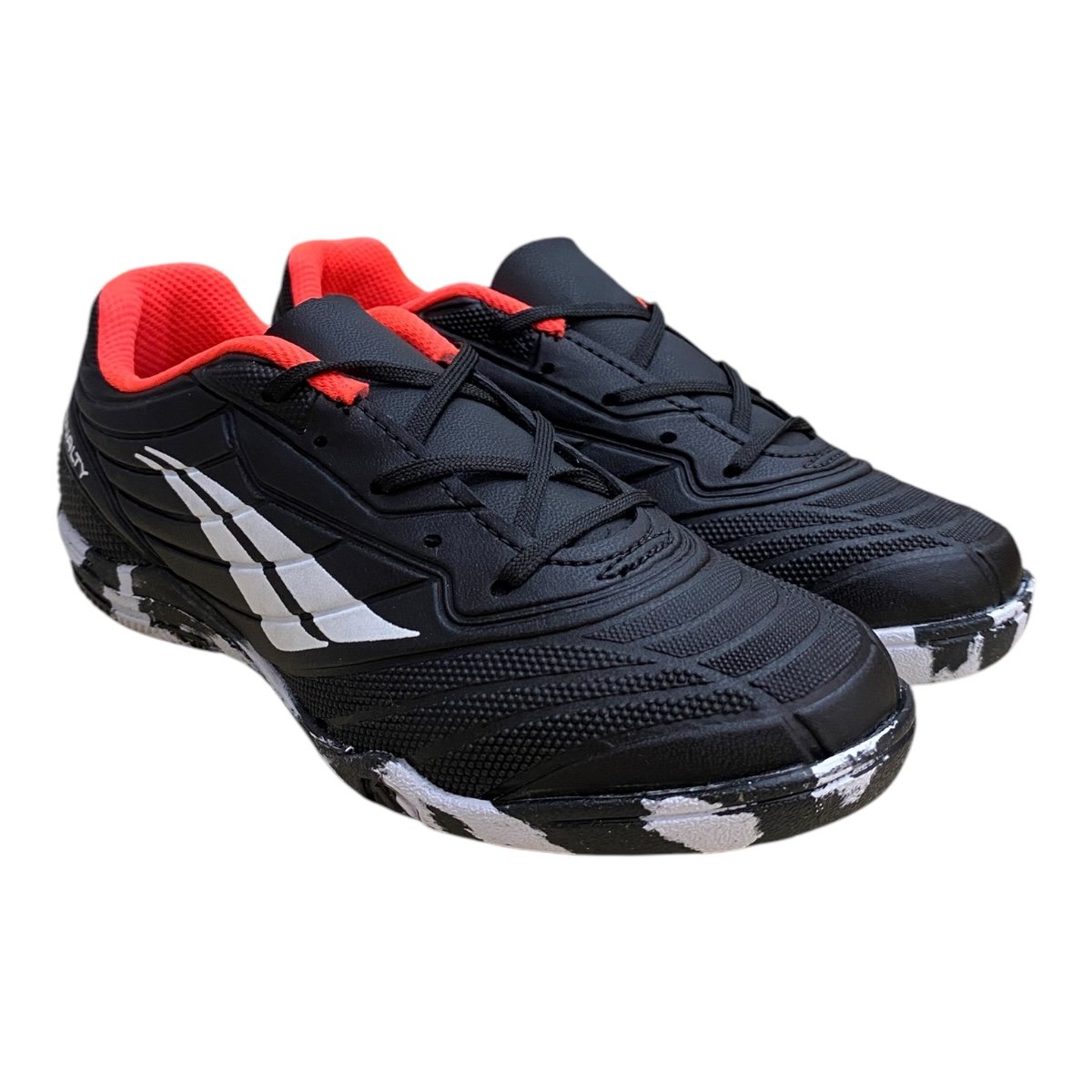 Chuteira Menino Penalty Futsal Infantil Esporte Futsal Matis Kids Xx1 Preto Preto 2