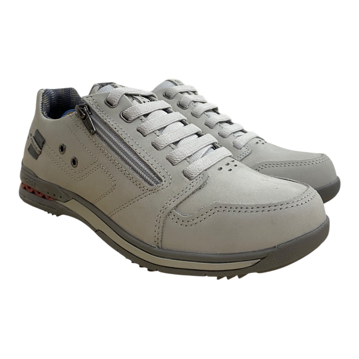 Sapatenis Masculino Pegada Couro Conforto Calce Fácil Zíper 114858 Bege 2