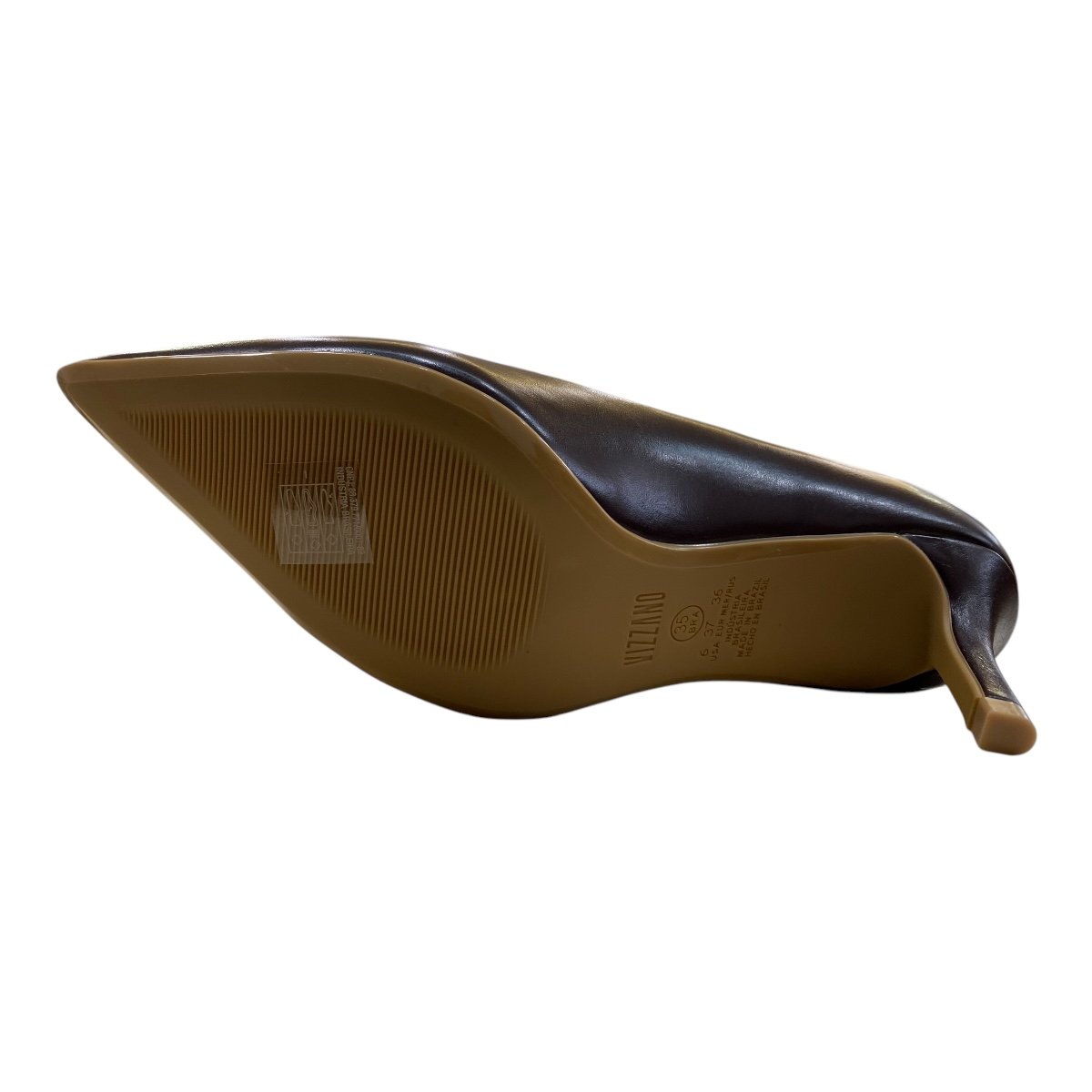 Scarpin Vizzano Feminino Pelica Casual Salto Fino Social 1456.100 Marrom Marrom 3