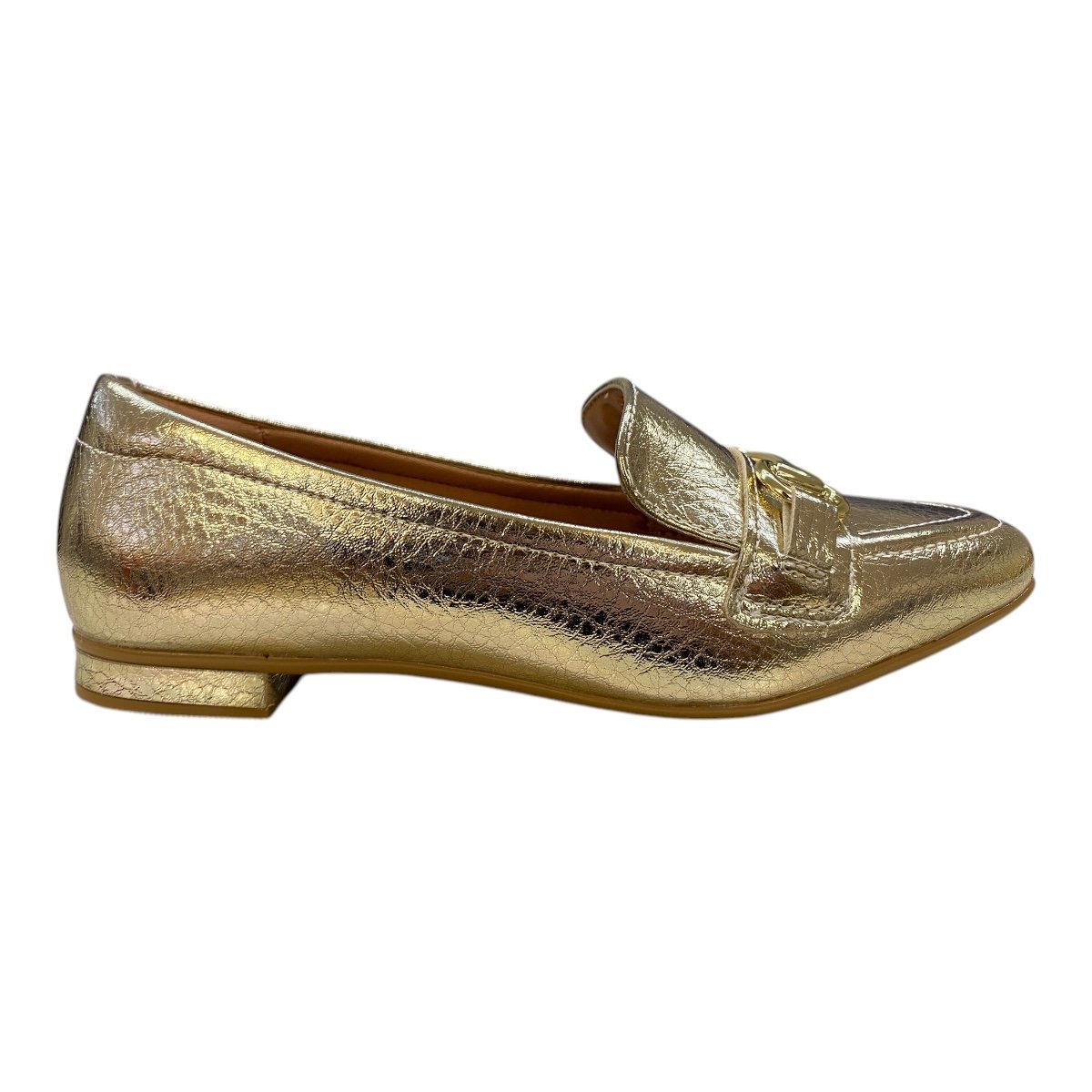 Mocassim Vizzano Feminino Detalhe Metalizado Dourado 1351.106 Dourado 1