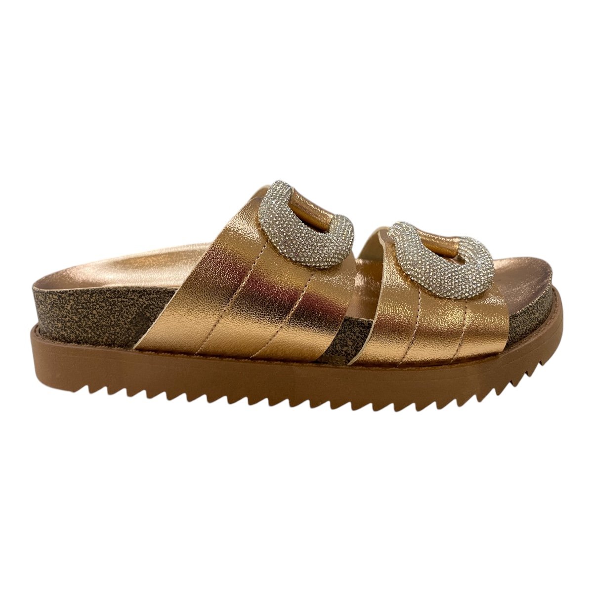 Papete Feminino Moleca Strass Metalizada 5500.107 cobre Cobre 1