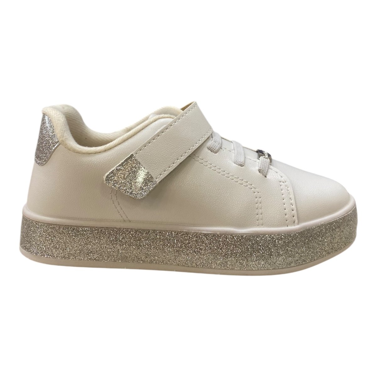 Tenis Infantil Menina Casual Brilho Glitter Alto Colante