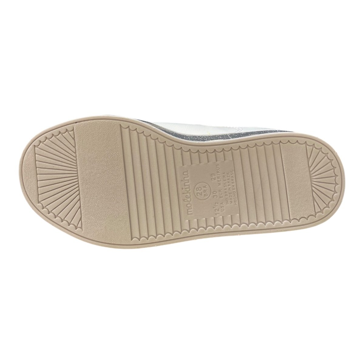 Tenis Infantil Menina Casual Brilho Glitter Alto Colante  2520.146 Branco Branco 4