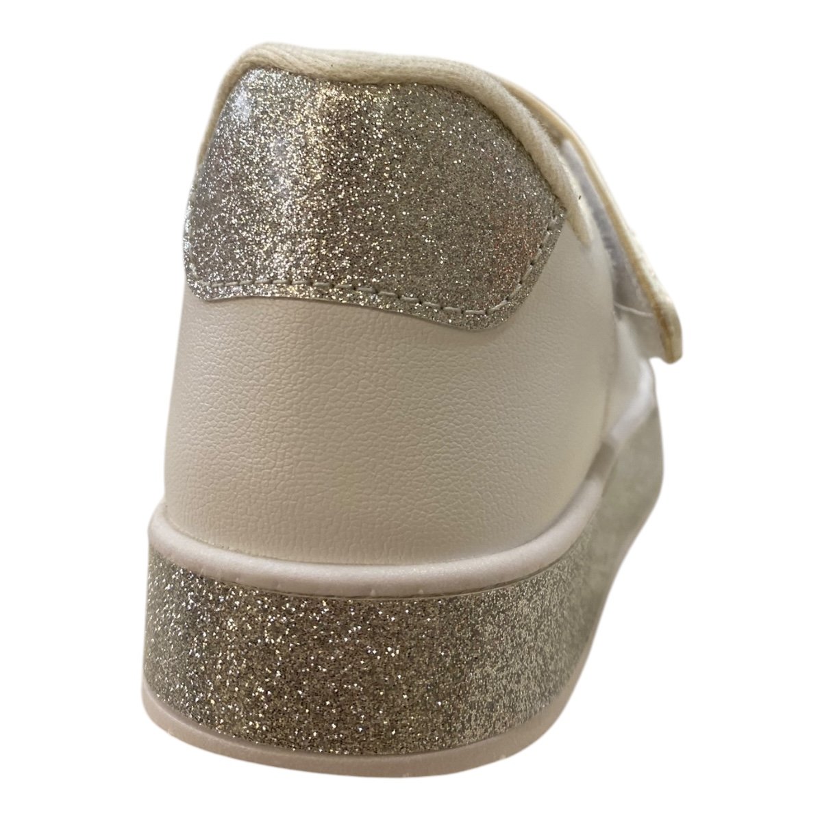 Tenis Infantil Menina Casual Brilho Glitter Alto Colante  2520.146 Branco Branco 5