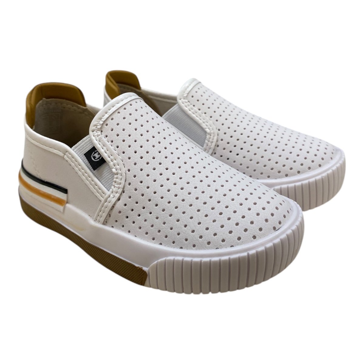 Sapato Infantil Menino Molekinho Mocassim Casual Básico  2615100 Branco Branco 2