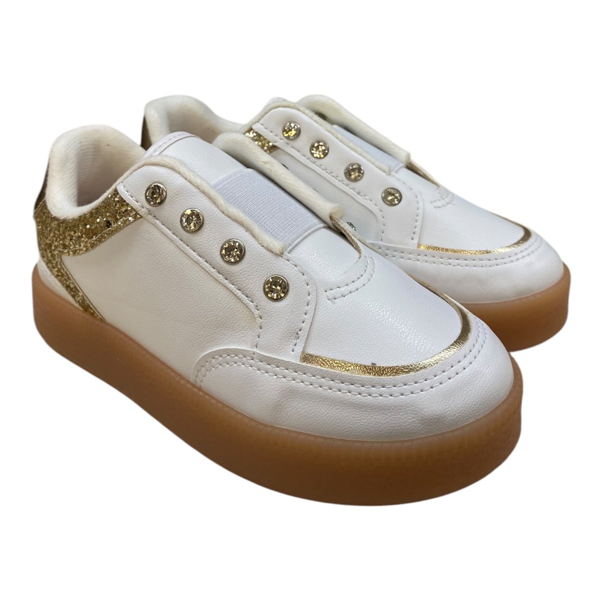 Tenis Infantil Menina Molekinha Casual Brilho Glitter Calce Fácil