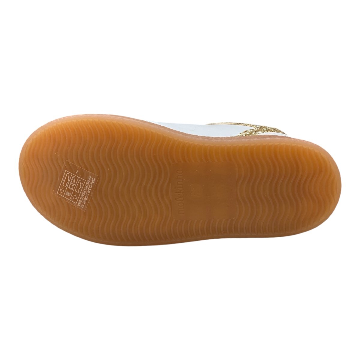 Tenis Infantil Menina Molekinha Casual Brilho Glitter Calce Fácil 2582.105 Branco Branco 3