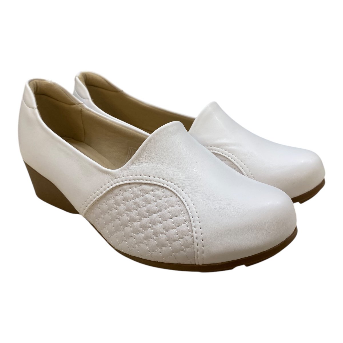 Sapatilha Feminino Modare Casual Ultraconforto Anabela 7014.229 Branco Branco 2