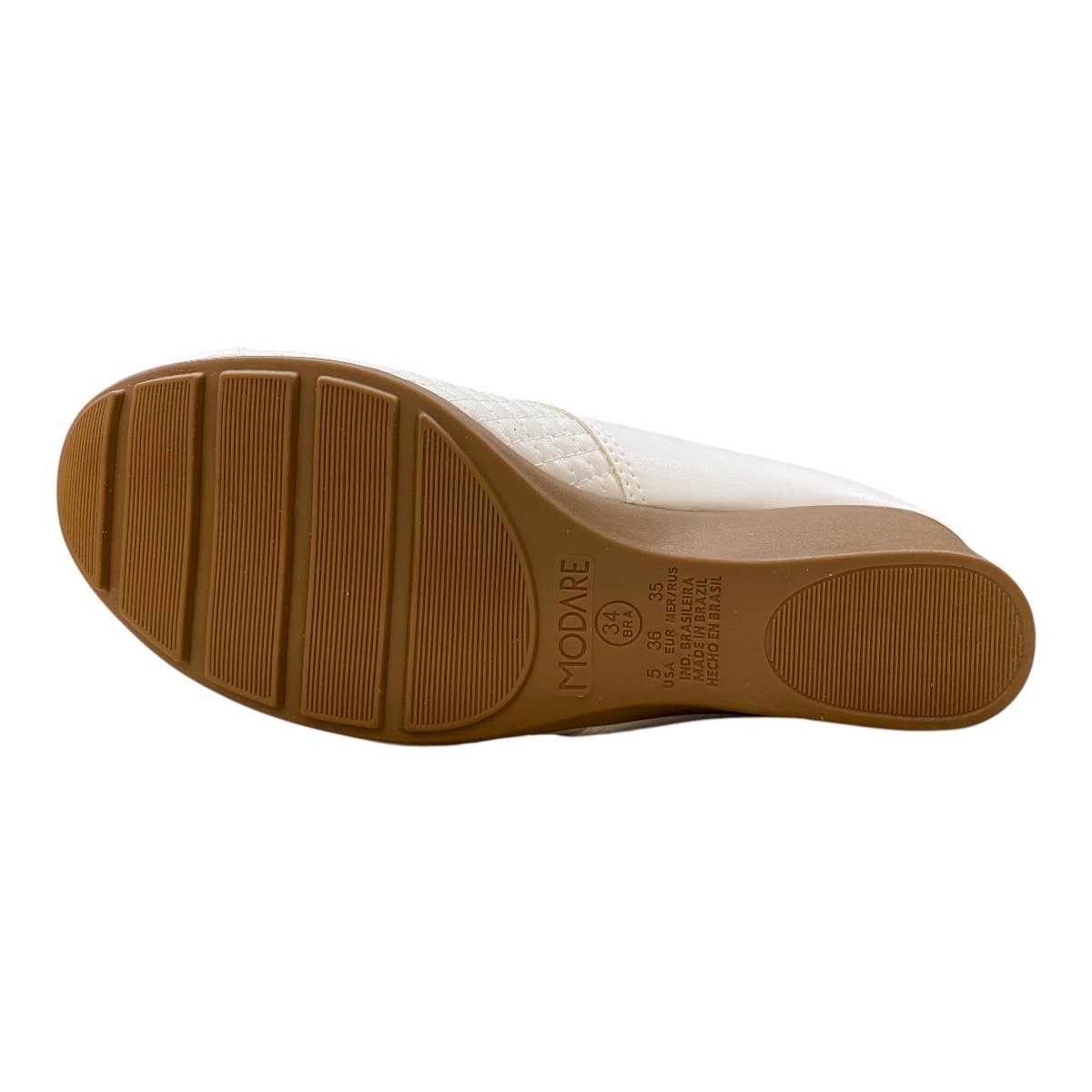 Sapatilha Feminino Modare Casual Ultraconforto Anabela 7014.229 Branco Branco 6