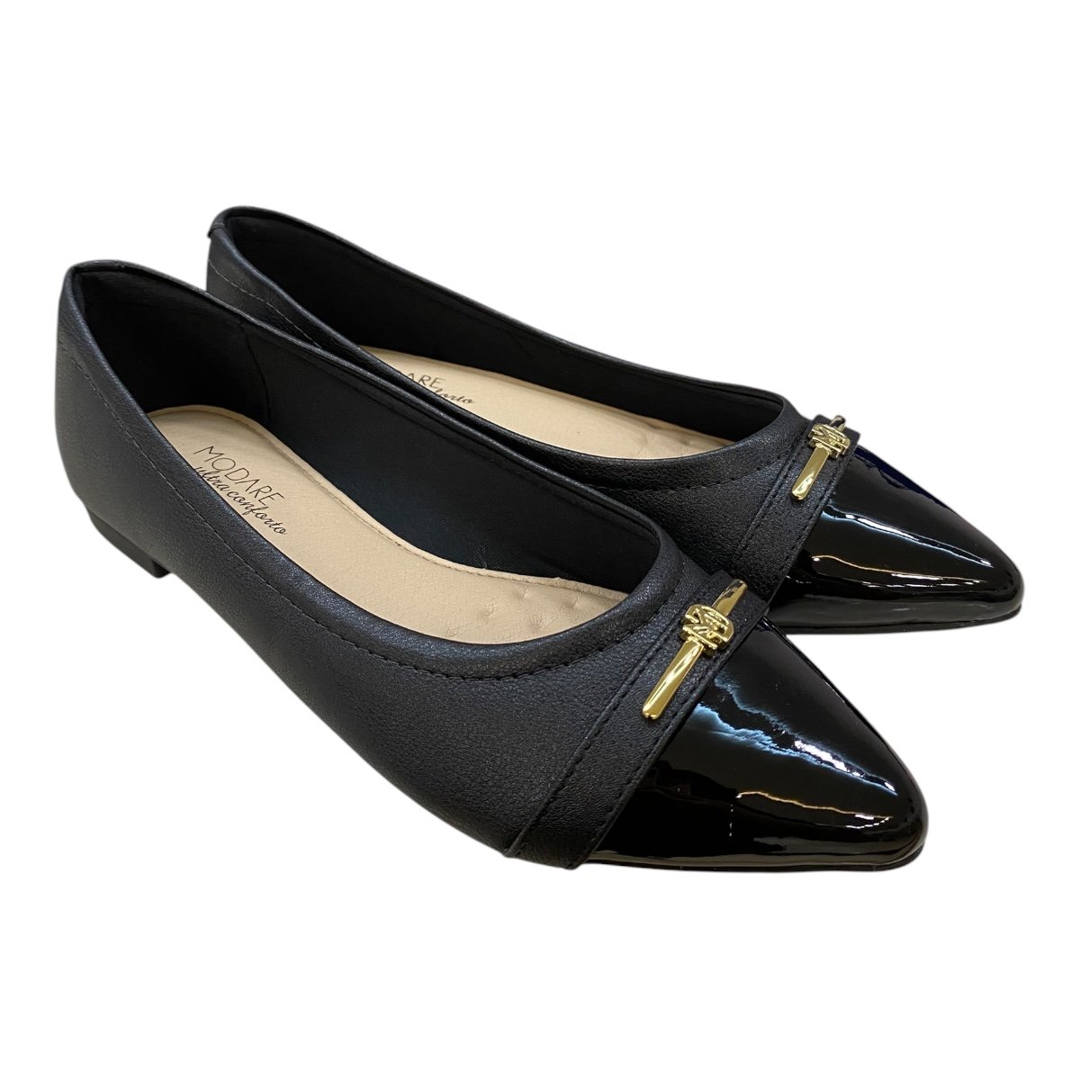 Sapatilha Feminino Modare Ultraconforto Casual Superleve 7334. Preto Preto 2
