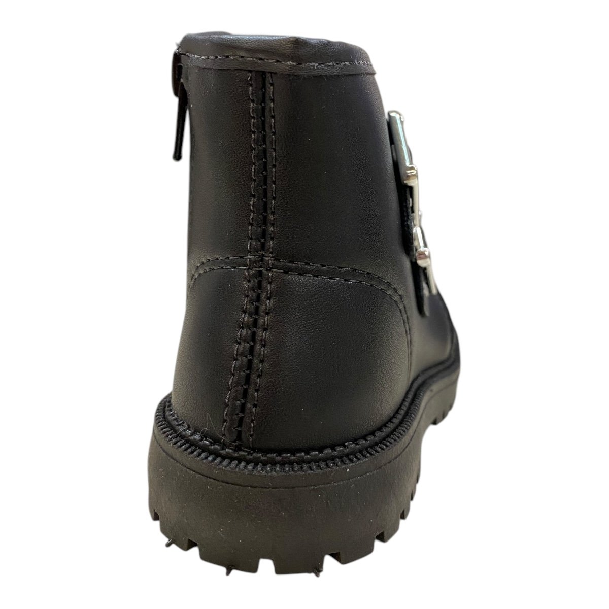 Bota Coturno Infantil Menina Molekinha Fivela Spike 2126.530 Preto Preto 5