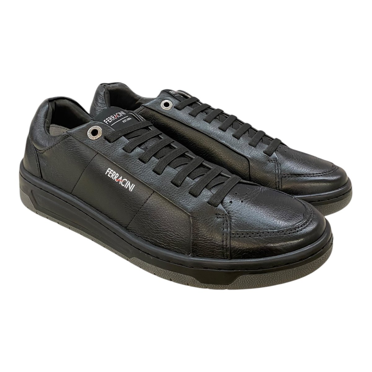 Sapatênis Masculino Ferracini Vox Casual Couro Calce Fácil 8050-617 Preto Preto 2