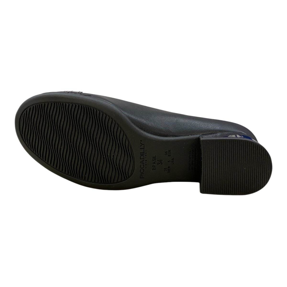 Sapato Scarpin Feminino Piccadilly Casual Ultraconforto  145053 Preto Preto 3
