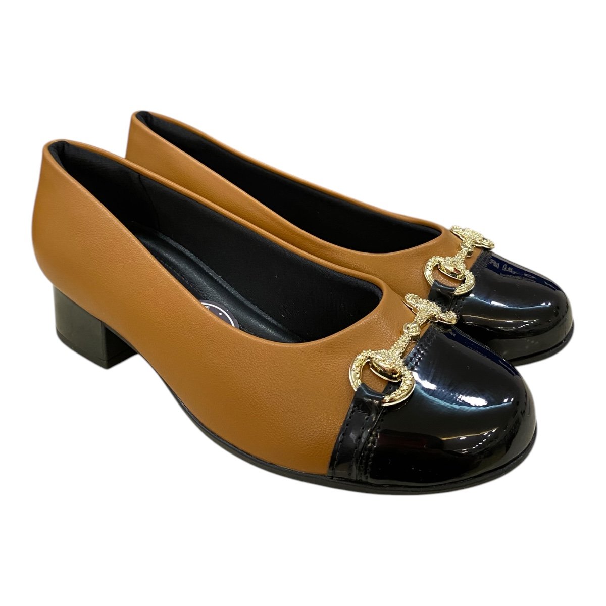 Sapato Scarpin Feminino Piccadilly Casual Ultraconforto  145053 Caramelo Caramelo 2