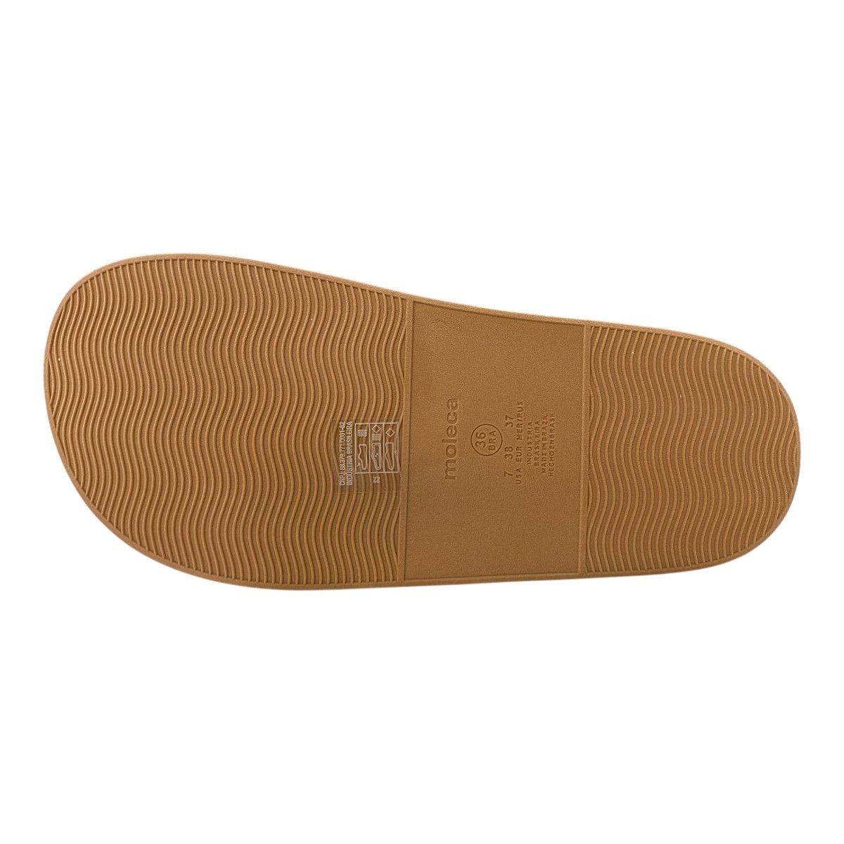 Chinelo Papete Feminino Moleca Casual Brilho Strass Metalizado 5469.142 Nude Nude 6