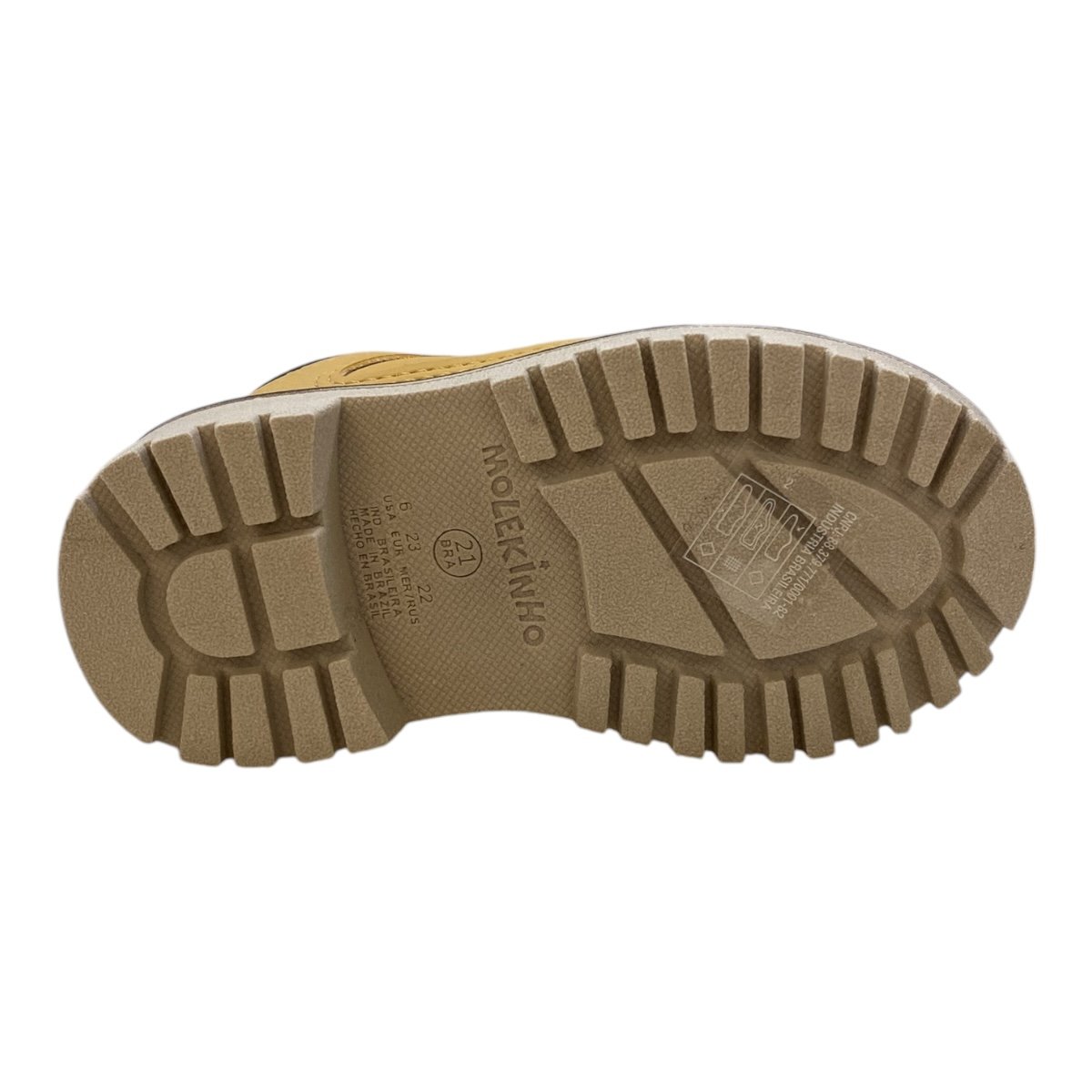 Bota Coturno Infantil Menino Molekinho Casual Tratorado 2144.233 Mostarda Mostarda 3