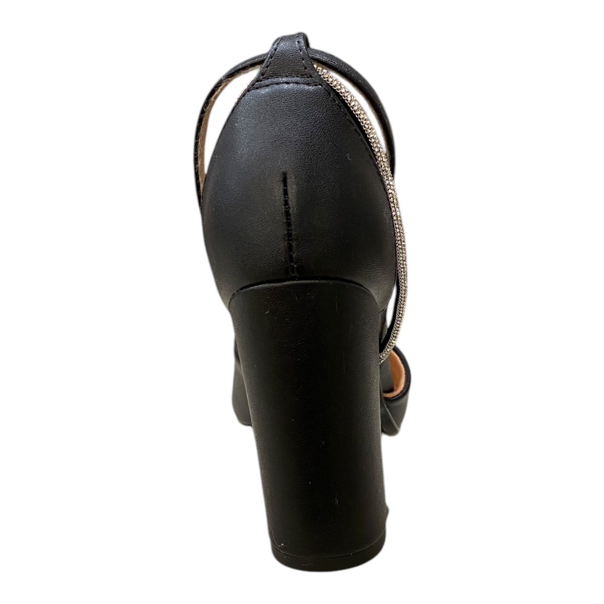 Sapato Scarpin Feminino Vizzano Casual Salto Alto Brilho Strass 1285.449 Preto Preto 5