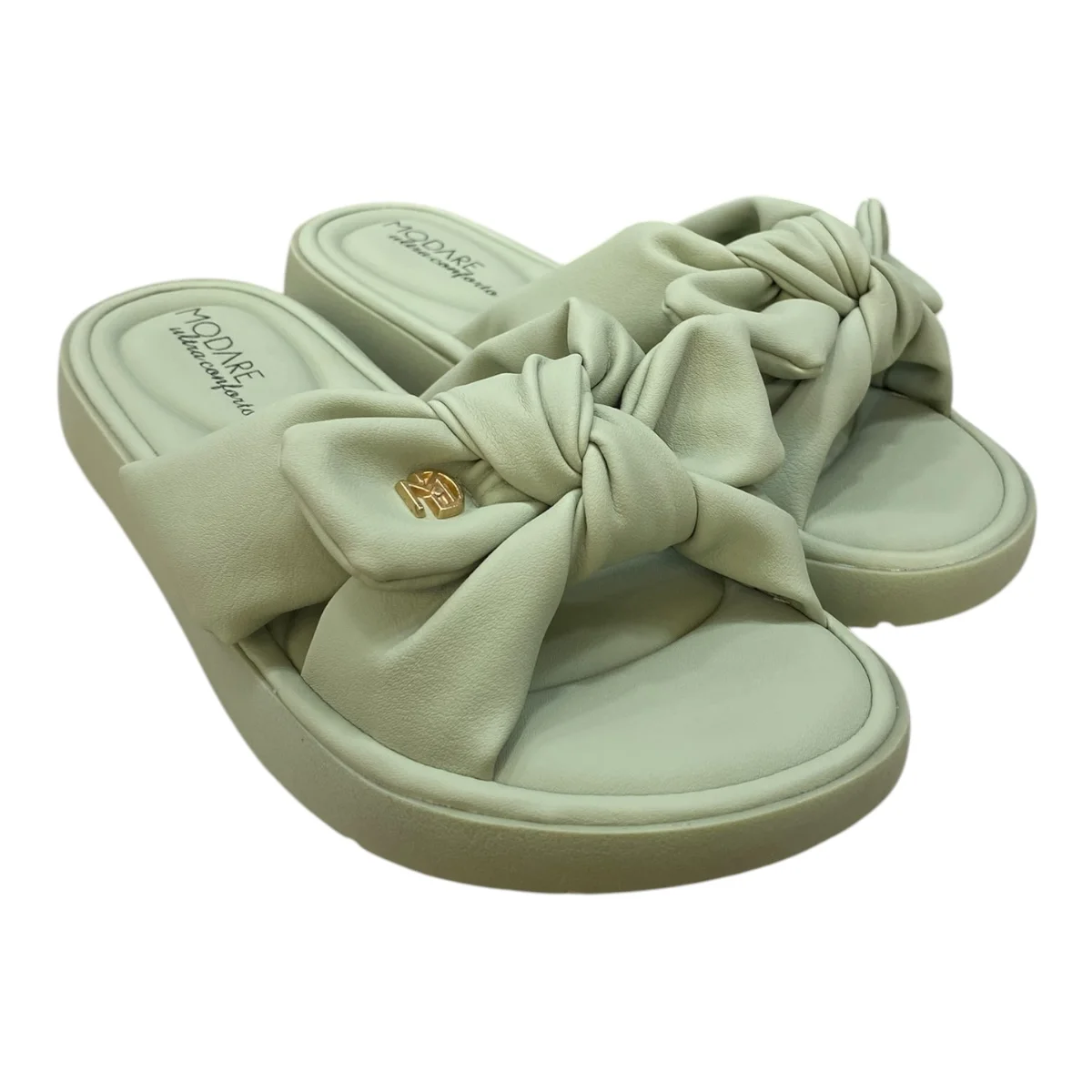 Chinelo Papete Feminino Modare Ultraconforto Laço 7208.101 Verde Verde 2