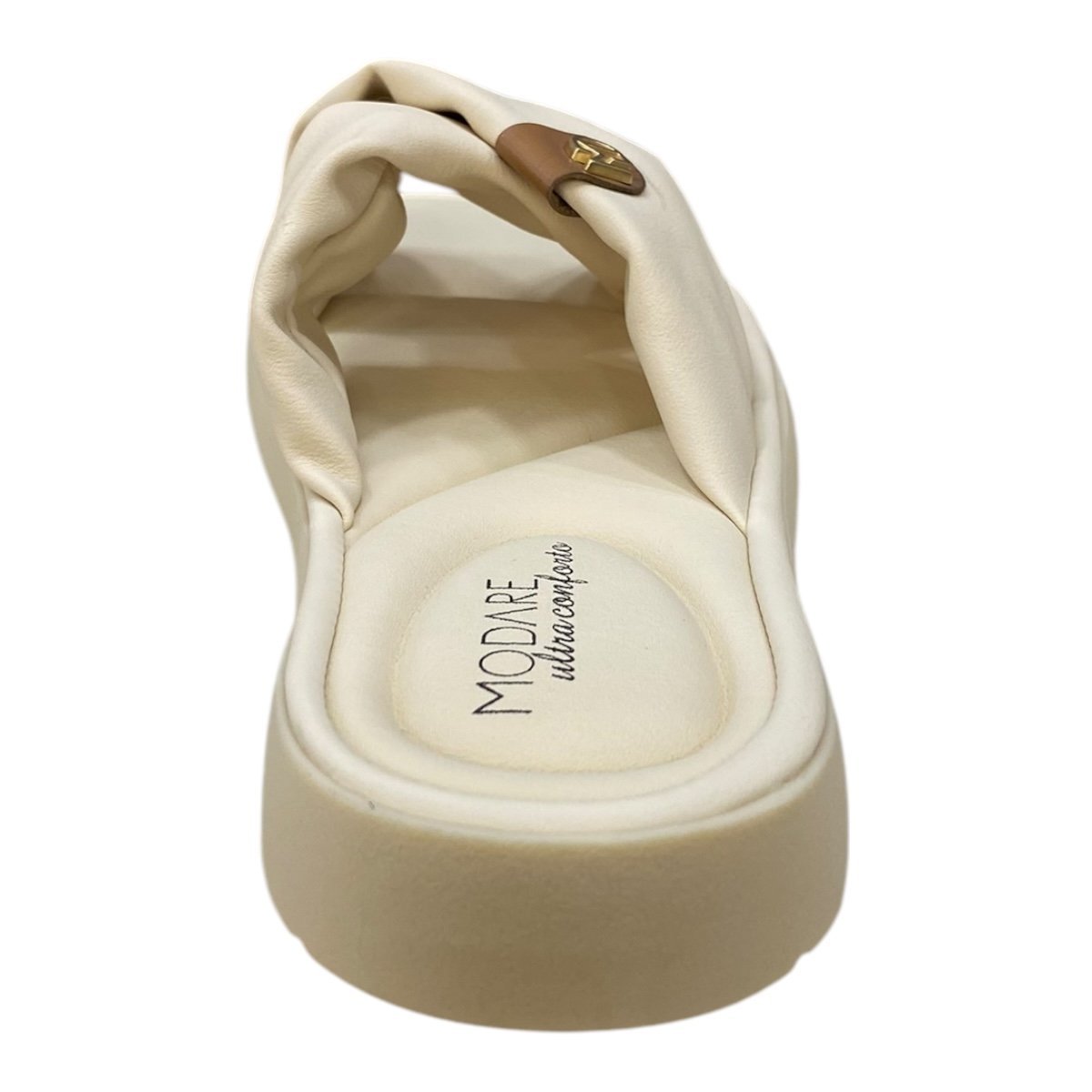 Chinelo Papete Feminino Modare Ultraconforto Tiras X 7208.100 Marfim Marfim 5