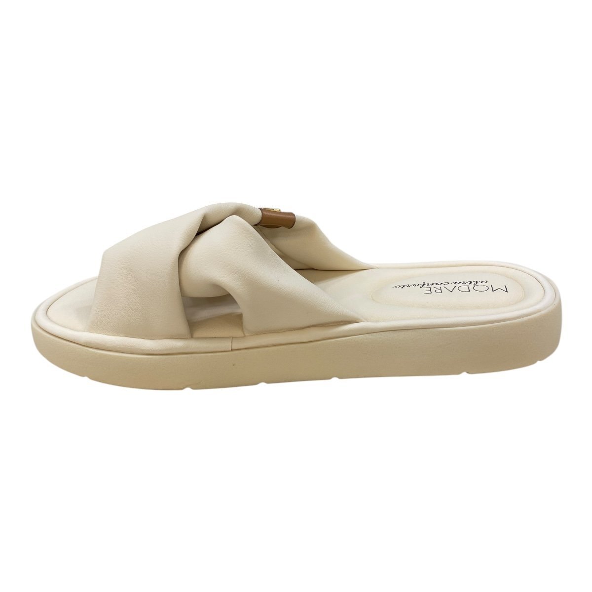 Chinelo Papete Feminino Modare Ultraconforto Tiras X 7208.100 Marfim Marfim 6
