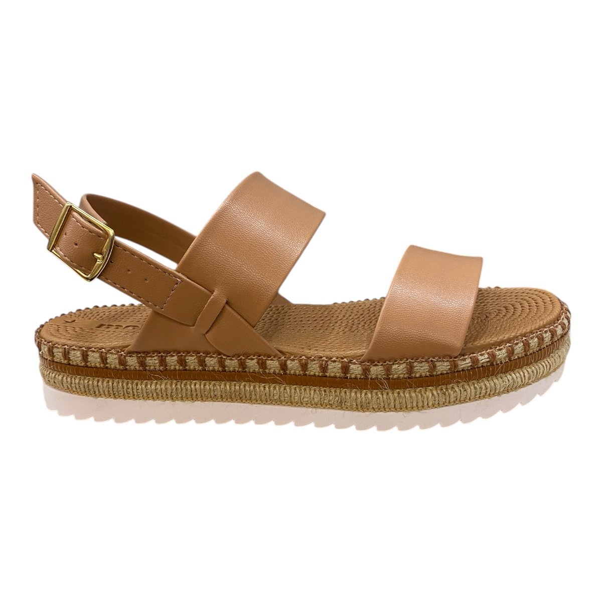 Sandalia Papete Feminino Moleca Tranças Tiras Cordas 5447.518 Nude Nude 1