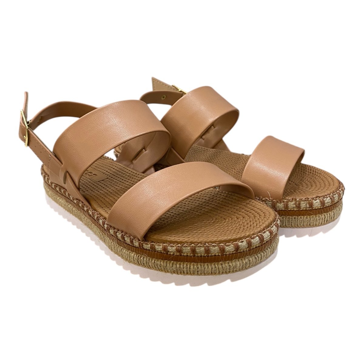 Sandalia Papete Feminino Moleca Tranças Tiras Cordas 5447.518 Nude Nude 2