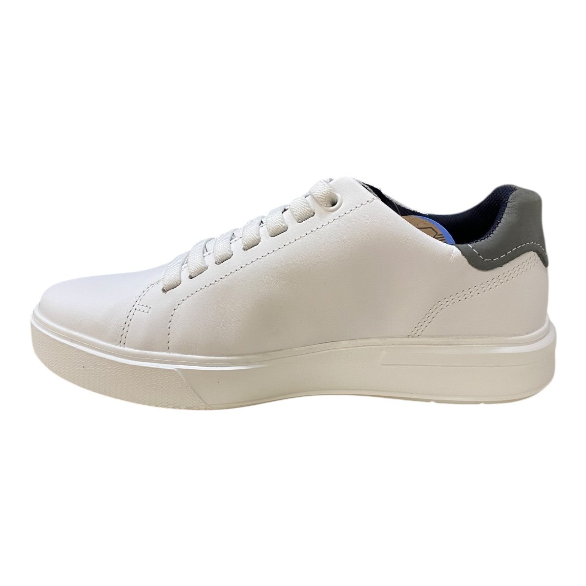 Sapatênis Masculino Pegada Casual Couro Conforto Calce Fácil 111901 Branco Branco 4