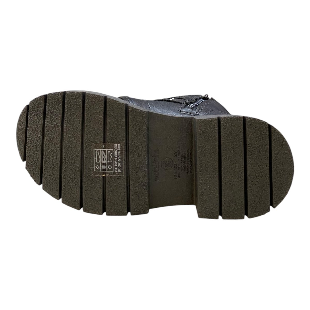 Bota Coturno Infantil Menina Molekinha Casual Tratorado Fivela 2182.114 Preto Preto 3