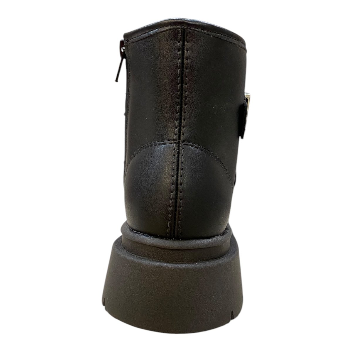 Bota Coturno Infantil Menina Molekinha Casual Tratorado Fivela 2182.114 Preto Preto 5