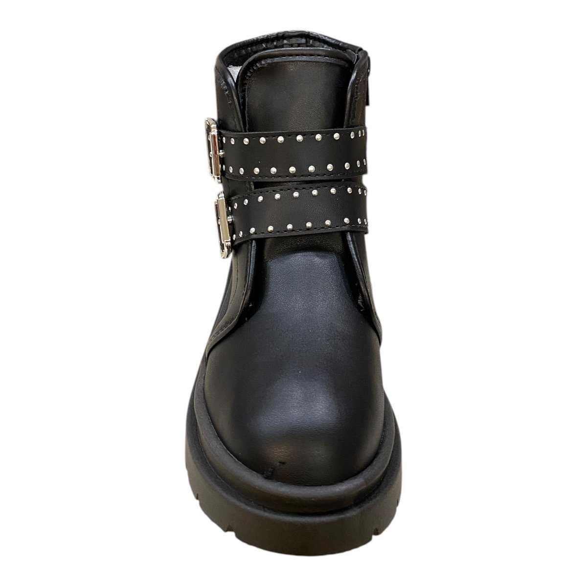 Bota Coturno Infantil Menina Molekinha Casual Tratorado Fivela 2182.114 Preto Preto 6