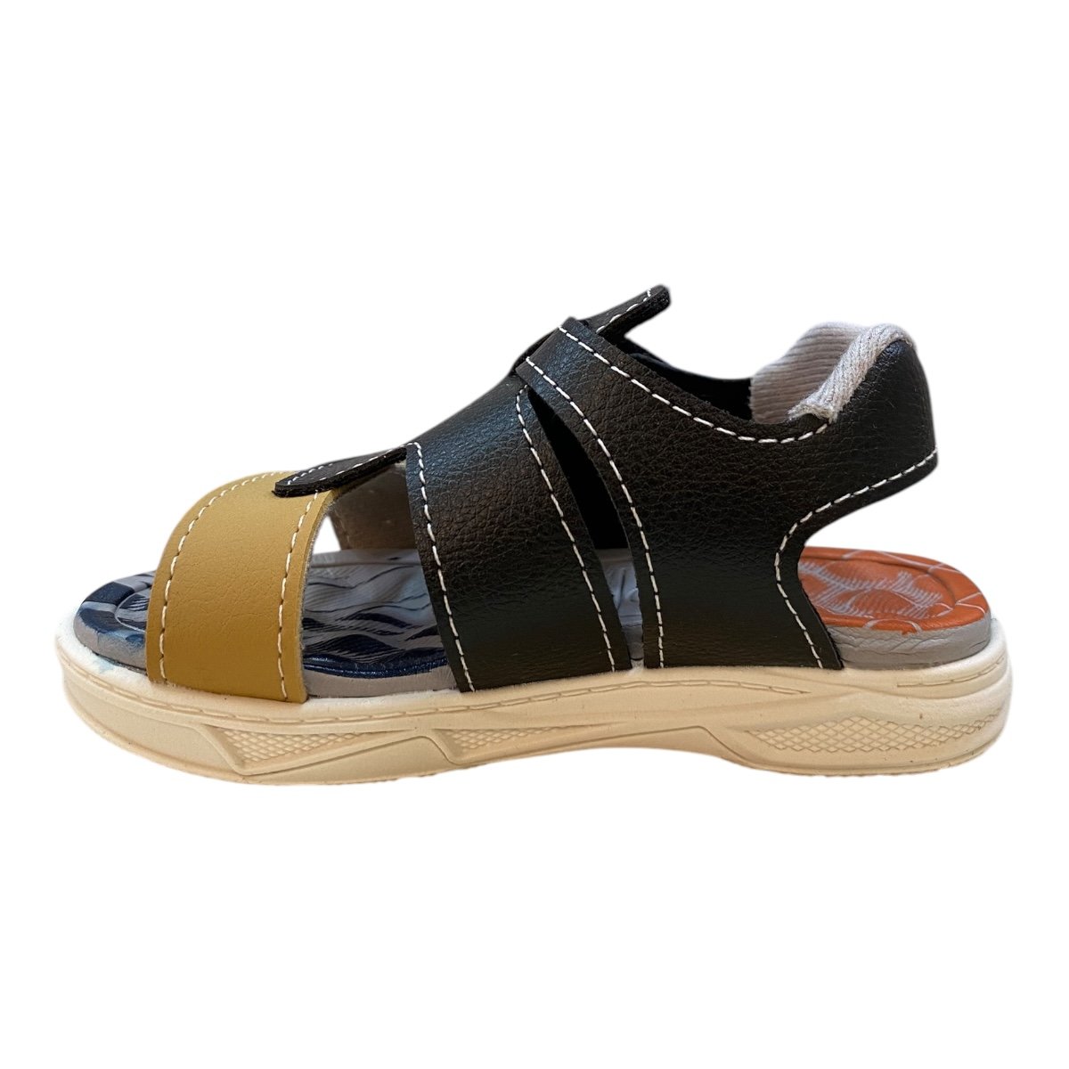 Sandalia Infantil Menino Molekinho Casual Tiras Calce Fácil 2140.759 Preto Preto 6