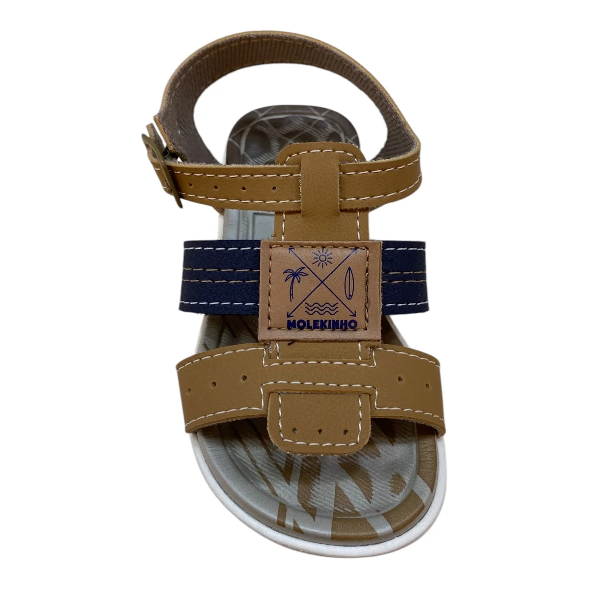 Sandalia Infantil Menino Molekinho Casual Tiras Fivela 2140.750 Caramelo Caramelo 4