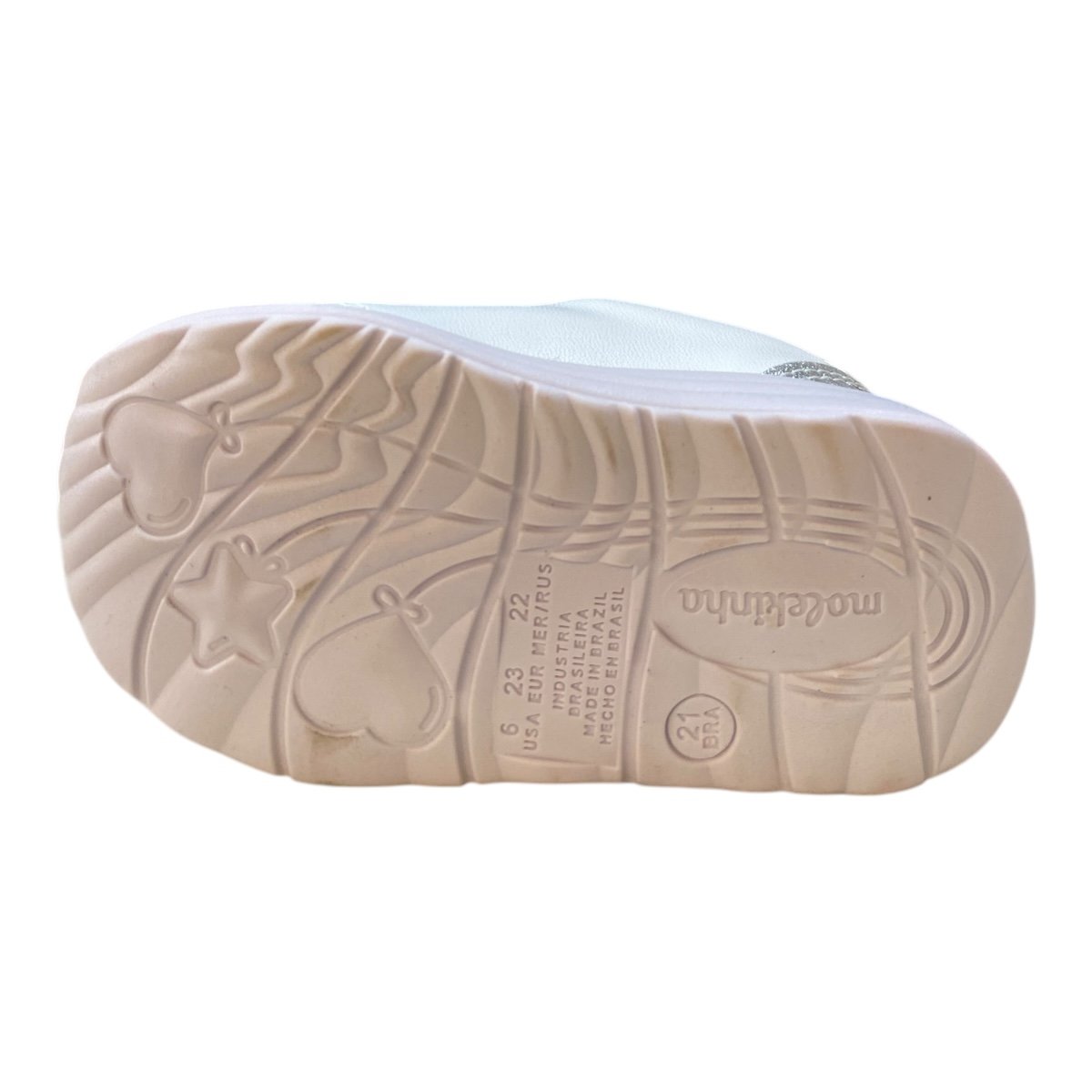 Tenis Infantil Menina Molekinha Casual Calce Fácil Led 2731.510 Branco Branco 6
