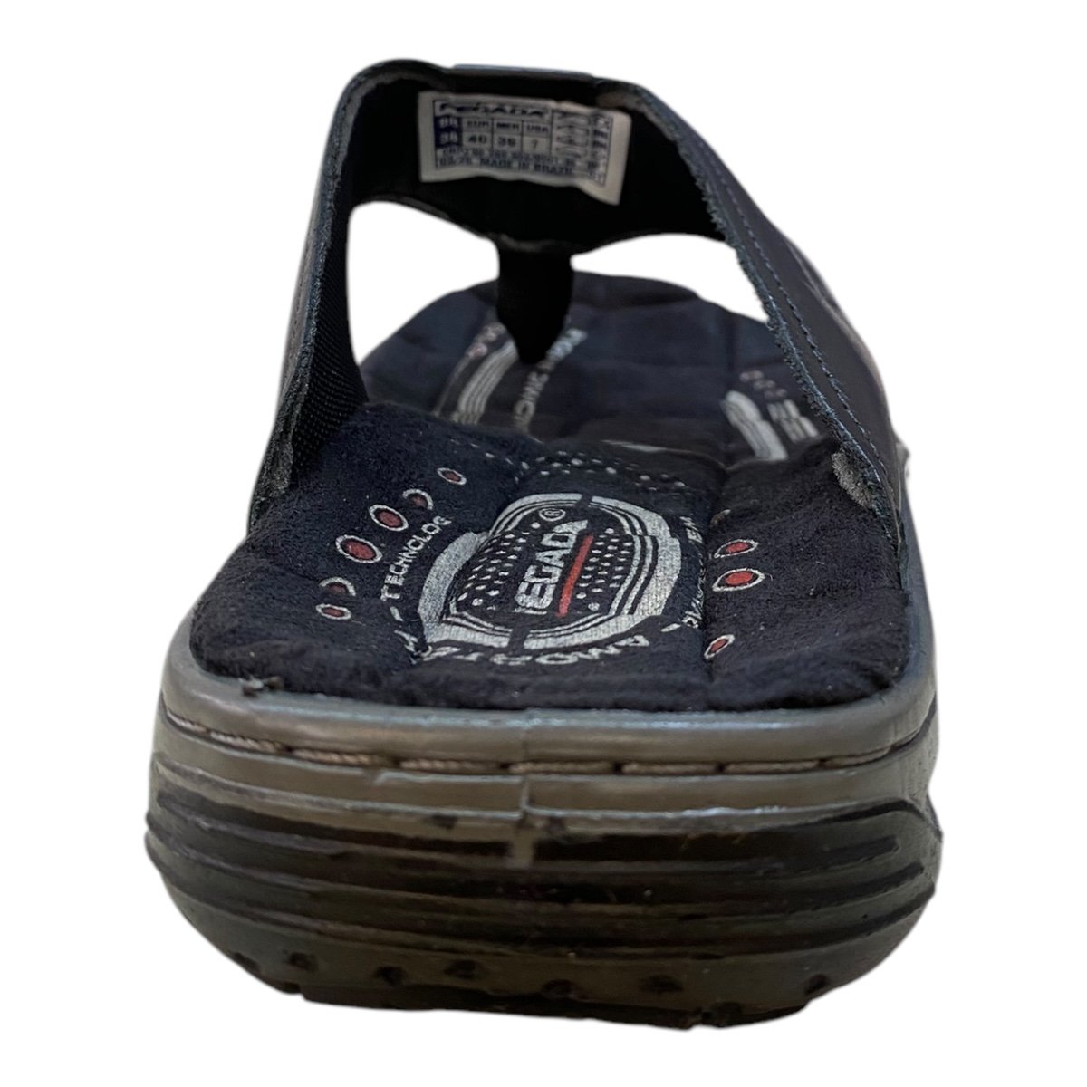 Chinelo Masculino Pegada Conforto Em Couro Tiras Dedo  131663-06 Preto Preto 5