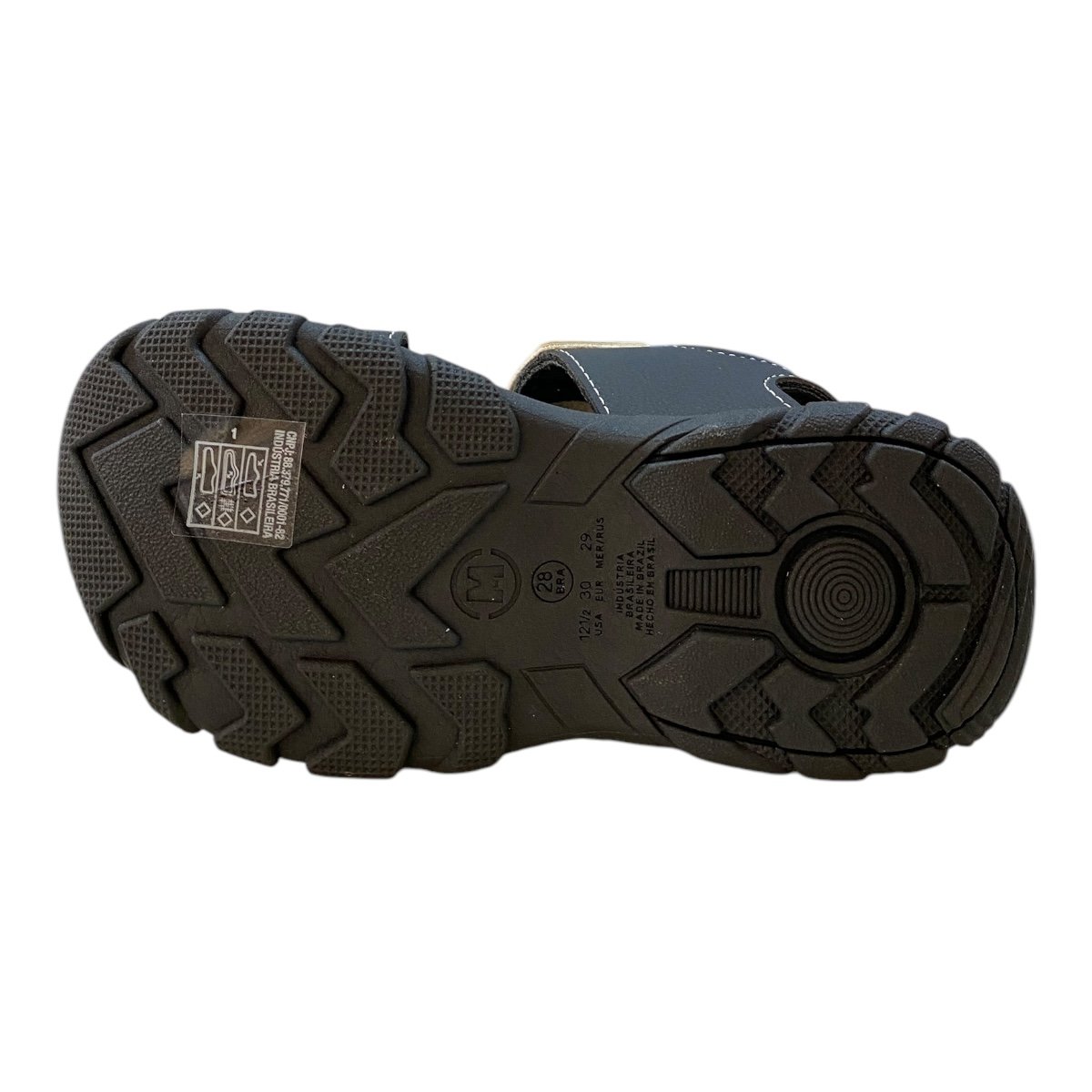 Sandalia Infantil Menino Molekinho Casual Auto Colante 2424.212 Preto Preto 5