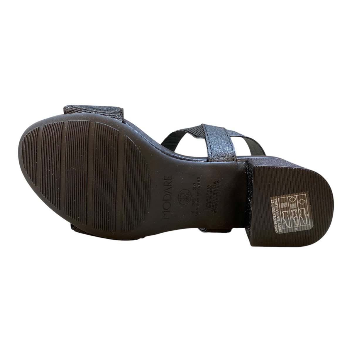 Sandalia Feminino Modare Casual Ultraconforto Calce Fácil Elástico 7187.100 Preto Preto 3