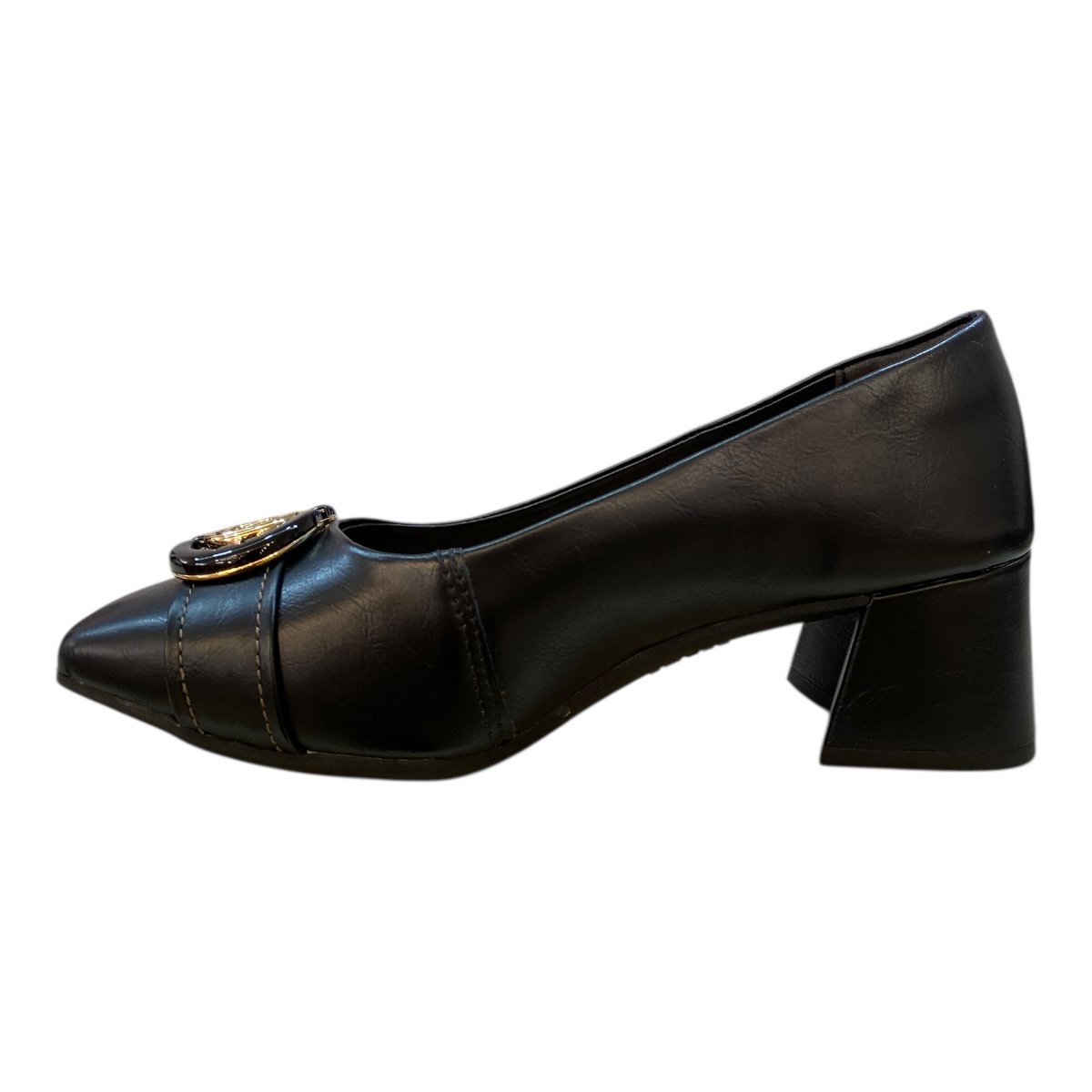 Sapato Scarpin Dakota Conforto Casual Salto Bloco Baixo  D0085 Preto Preto 4